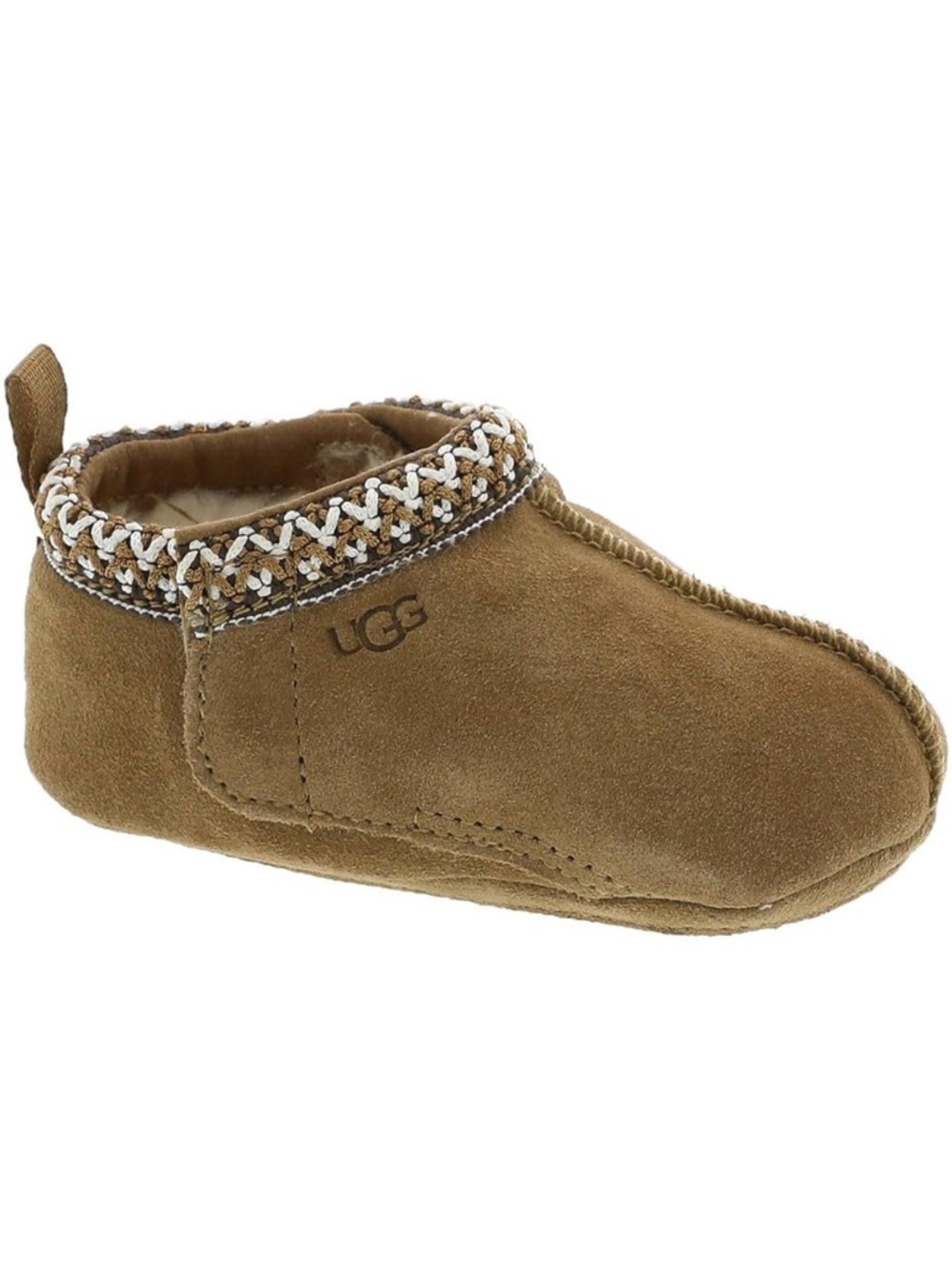 UGG Baby Tasman Chestnut Suede Slipper Bootie with Trim size infant 4-5